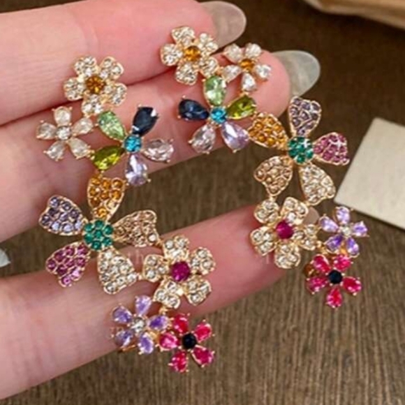 Kate Spade Limited Edition Earrings Colorful Flowers - Picture 1 of 4